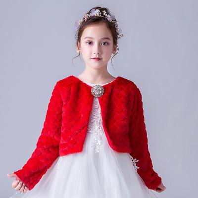 China DMFGD Girl Kids Short Shawl For Winter Sheath Long Princess Wholesale Fashion Cloak Fur Jacket Shrug Accessories Cape for sale