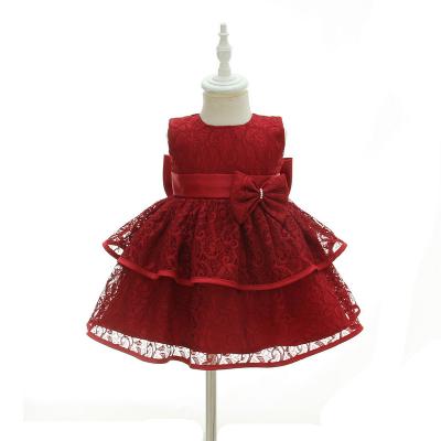 China Breathable DMFGD Baby Baptism Dresses Infant Lace Party Dresses Princess Wedding Birthday Formal Dress for Toddler for sale