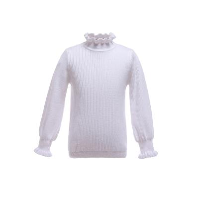 China Sweater Children Sweaters Girl Winter Clothes Pullover Warm Thick Knitted Sweater Knit Baby Clothes Teenage Girls Clothing White Color for sale