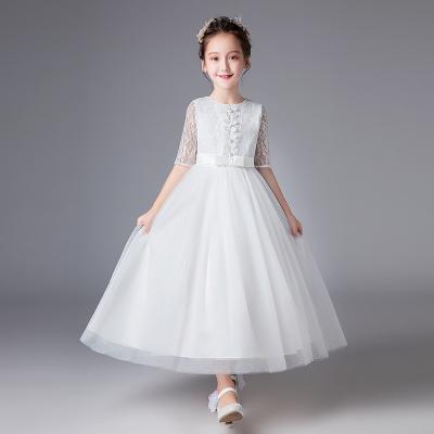 China Regular Lace Dress Little Girls Pageant Dresses Long Sleeve Bridesmaid Dresses 6 Year Old Girl Party Wear for sale