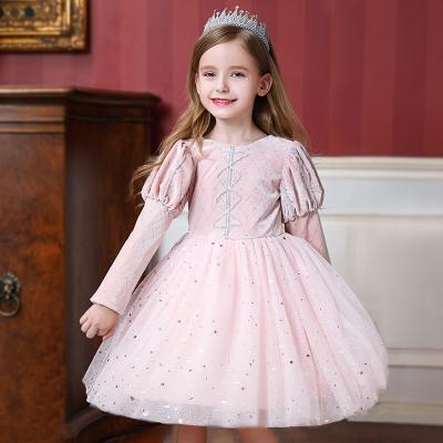 China Christmas Regular Bridesmaids Dress Girl Clothing Long Sleeve Princess Dresses Costume Kids Clothes for sale