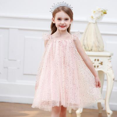 China Regular Baby Flower Dress Kids Boutique Clothes Pink Kids Party Dress For 3-8 Years for sale