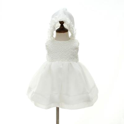 China Breathable DMFGD Baptismal Lace Infant Dress Satin Flower Girl Dress 2Month Baby Dress For Baby for sale