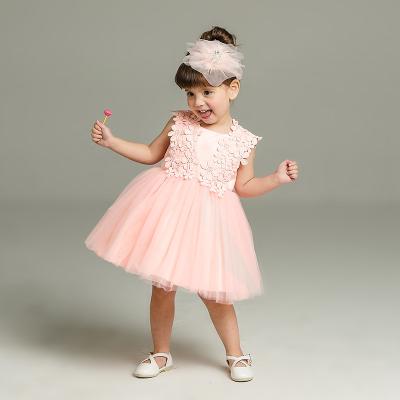 China DMFGD Breathable Flower Girl Dress Designs Birthday Outfits Baby Dress With Tutu Baptism For Newborn Girl for sale