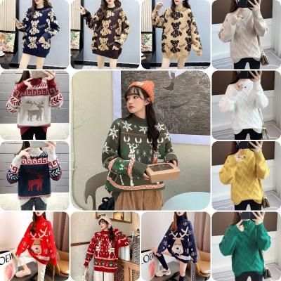 China Anti-pilling fashion new solid Long Sleeve Casual Knitted sweater plus size sweaters and shorts set for ladies womens sweater hoodie for sale