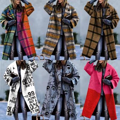 China Sustainable Autumn/winter New Woolen Coat Women's Mid-length Over-the-knee Thickening Popular Temperament Overcoat for sale