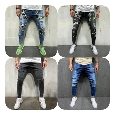 China QUICK DRY Wholesale Bulk China Cheap Clothes Fashion Biker Strech Custom Men Skinny Denim Jeans for sale