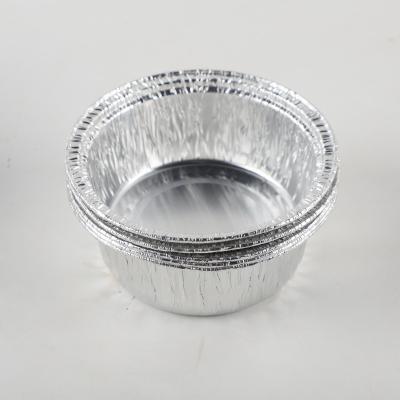 China Food Storage 305ml Bestselling Environmental Natural Round Aluminum Foil Disposable Grill Pan for sale