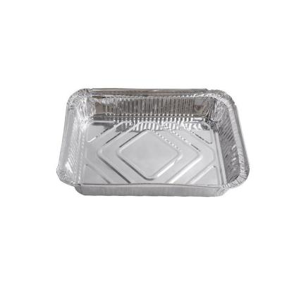 China High Temperature Eco - Friendly Biodegradable Aluminum Foil Holding 1100ml Take Out Containers for sale