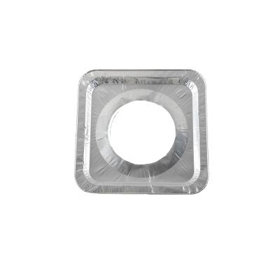 China Eco - Friendly Customized Disposable Cooker Protectors Aluminum Foil Square Bib Liner for sale