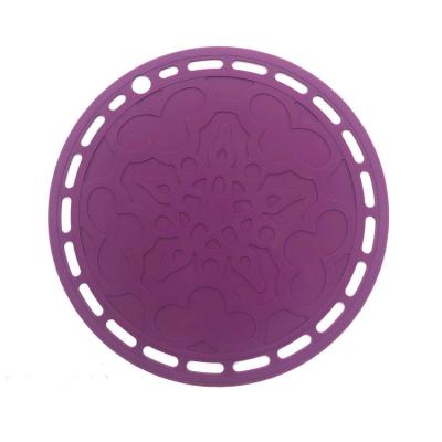 China Factory Wholesale Price Durable Table Plate Mat Silicone Round Non-Slip Northern Europe Thermal Insulation Pad for sale