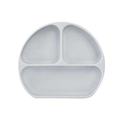 China Ovensafe Manufacturer Supplier Divided Food Grade Baby Toddler Single Silicone Dinner Dish for sale