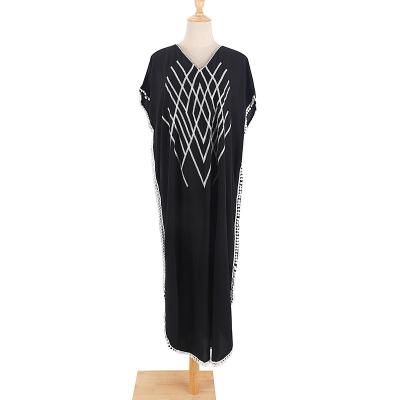 China 2022 high quality kimono romper QUICK DRY viscose embroidered tassel kimono robe kimono women for sale