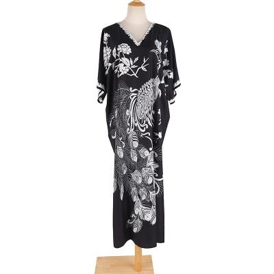 China Wholesale QUICK DRY 2022 African Print Kimono Romper Kimono Quickly Printing Peacock Women Shoyoroll Sex for sale