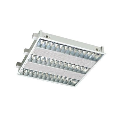 China Modern Office Project Recessed Fluorescent Lighting T8 Aluminum Grille Light for sale