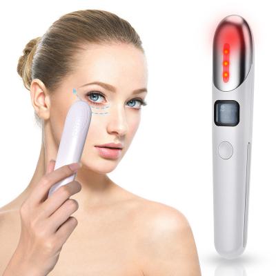 China Wrinkle Remover EMS Massage Red Light Therapy Rejuvenating Dark Circle Wrinkle Removal Anti Aging Beauty Heated Eye Care Vibration Massager for sale