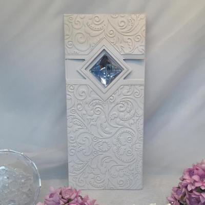 China Europe 2017 flower embossed design wedding invitations made in china, embossed paper for wedding invitations for sale