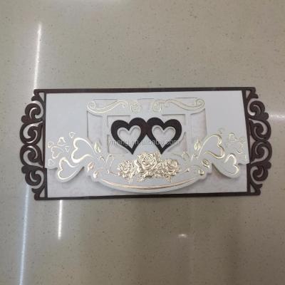 China Europe Wooden Wedding Invitation Double Heart , High Quality Wooden Invitation Cards for sale