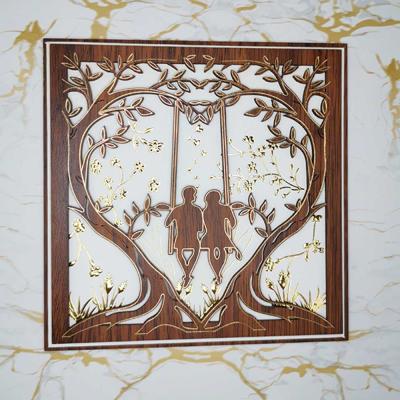 China Europe Customized Latest Designs Luxury Handmade Wooden Wedding Invitation Card Laser Cut Wedding Cards for sale