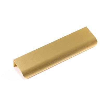 China Hoone New Arrival Wardrobe Kitchen Edge Drawer Cabinet Modern Gold Hidden Handle Door Pulls Furniture Luxury Handles for sale