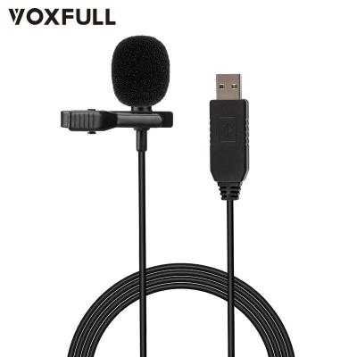 China Lavalier Microphone Lapel Omnidirectional Conference Teaching Recording Microphone With USB Sound Card Connector for sale