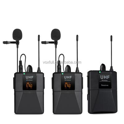 China Mic System Camera Lapel Professional Lavalier Microphone UHF Omnidirectional Wireless Sensitive Conference Interview Microphone for sale