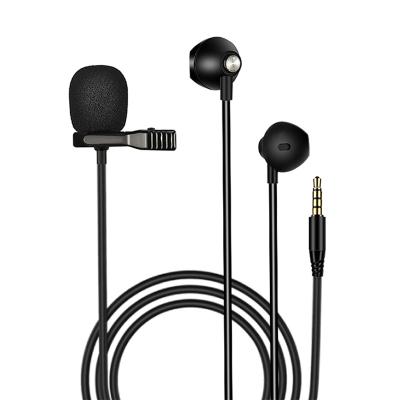 China Portable 3.5mm Lavalier Microphone Headset Microphone Cable Clip on Microphone for Phone and Laptop Mini Microphones for sale