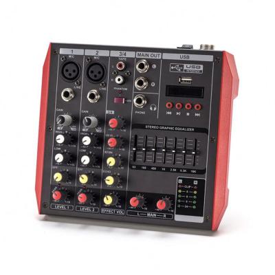 China Factory gold supplier hot sale BT/usb/Mp3/live with BT customized audio mixer for DJ for sale