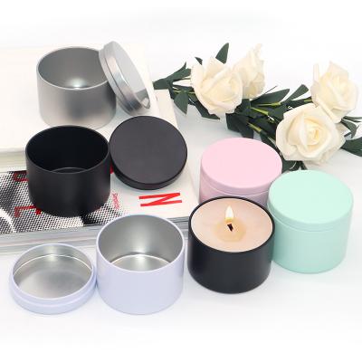 China High Quality Durable Tin Candle Container Jars With Lids Metal Candle Tins Candle Tin 8oz for sale