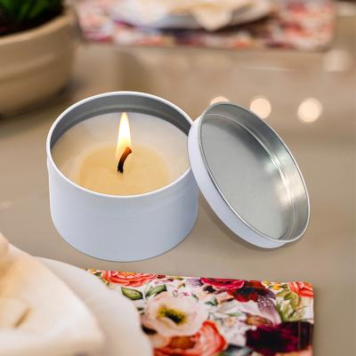 China Durable Custom Premium Candle Tins Metal Tins For Wooden Candle Tin Lid for sale