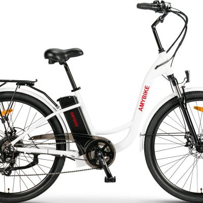 China Aluminum Alloy Electric Ebike Rear Motor-Drive 36V 350W Electric City BIKE for sale