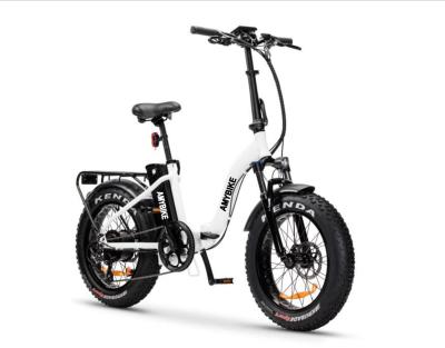 China Aluminum Alloy Electric Ebike Rear Motor-Drive 48V 500W Fat Tire Electric Folding Bike for sale