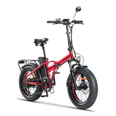 China Aluminum Alloy Folding Electric Bike Motor Power 48V750W 20*4.0 Fat Tire Ebike for sale