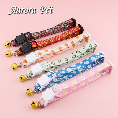 China Pet Supplies Pet Supplies Hot Wholesale Fruit Printed Collar Stocked Bell Pendant Necklace for sale