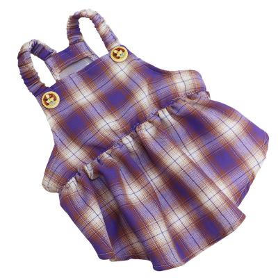 China Bull Dog Jarre Aero Cute Dog Vest Skirt Summer Dress Slip Plaid Skirt Large Viable Bulldog Short Skirt Summer Dress for sale