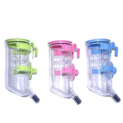 China High Quality Viable Stainless Steel Bead Water Dispenser Dog Water Feeder Kettle Cage Hanging Hanging Drinking Bottle for sale