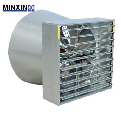 China Poultry Farm Griller Shutter Fan Poultry Butterfly Cooling Cone Galvanized Exhaust Fan for sale