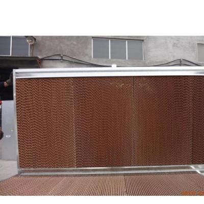 China High Performance Wall Mount Brown Cellulose Water Curtain Evaporative Cooling Pad For Poultry Farm And Greenhouse for sale