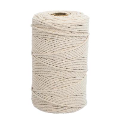 China Wholesale Environmental Friendly Macrame Cotton Twisted Rope Tie 1mm 2mm 3mm 4mm 5mm 6mm Natural and Multi Color Hot Sale for sale