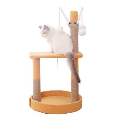 China Wholesale Funny Scratching Tree Climbing Tree Cat Play Tree Viable Colorful Cat Tree Cat Tower Wonderful Design for sale