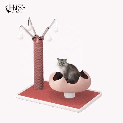 China Fashion Sustainable Design High Quality Plush Cat Tree For Cats To Play With Cat Climbing Frame for sale