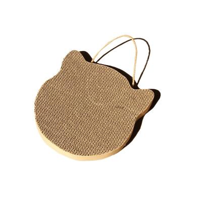 China Funny Pet Cat Products Sustainable Cute Furniture Toy Cat Shape Scratching Board Cat Scratch Cardboard for sale