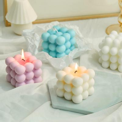 China Home Small Fresh Gift Cube Celebrity Creative Web Decoration Geometric Photography Props Modeling Pieces Scented Candle for sale