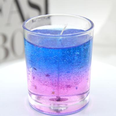 China Wholesale Fashionable Luxury Dry Glass Wax Jelly Candle Custom Fragrance Candle Flower Transparent Color Jar Gel for sale