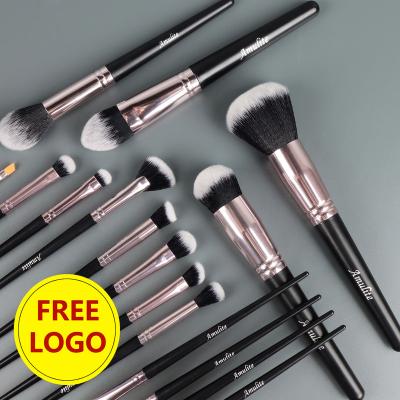 China Angular Blush Custom 16 Pieces High Quality Makeup Brushes Private Label Makeup Brush Set for sale