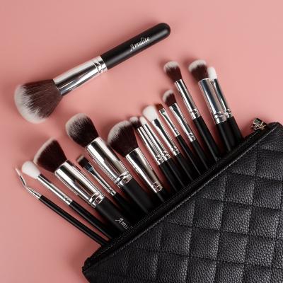 China Angular Blush 2021 High Quality Make Up Kit Pro Makeup Brushes Natural Private Label Tools Set Makeup Brush Custom Logo Amazon 15pcs for sale