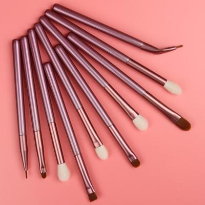 China Angular Blush New Custom Logo 2021 Beautiful Professional Synthetic Hair Makeup Tools Eyeshadow Brush Travel Eye Brush Set for sale