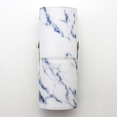 China High Quality Custom Made Durable Marble Cylinder Makeup Brush Holder Empty Cosmetic Pencil Case Holder Case for sale