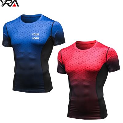 China Custom Breathable Fitness Shirt Mens Sportswear Clothing Gym T-shirts Active Wear For Man Sportswear Men for sale