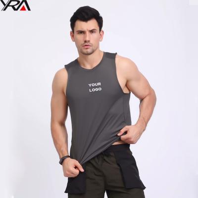 China 2020 New Arrivals Breathable White Black Custom Your Logo Workout Gym Tank Tops Tops Mens Fitness Clothing Clothes for sale